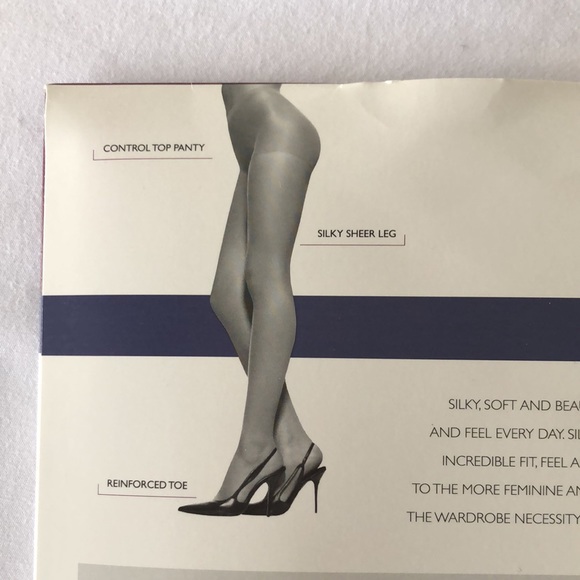 Hanes Silky Reflections Control Top Reinforced Toe Size A-B - Picture 6 of 8